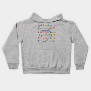 Happy Holidays with Colorful Lights Kids Hoodie